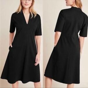 Velvet by Graham & Spencer for Anthropologie Black Allura Midi Dress Size 1X